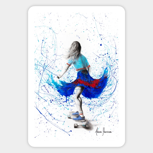 Skater Girl Sticker by AshvinHarrison